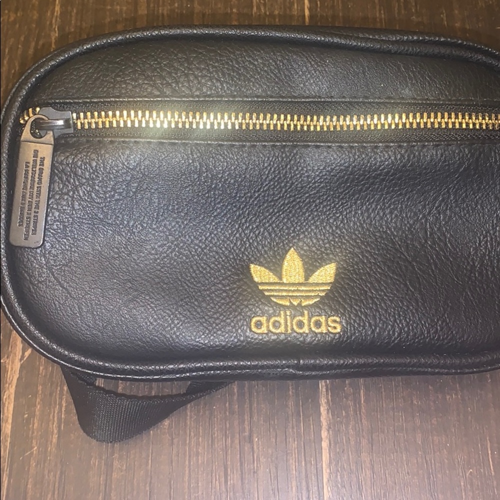 Adidas Black Leather Fannypack
